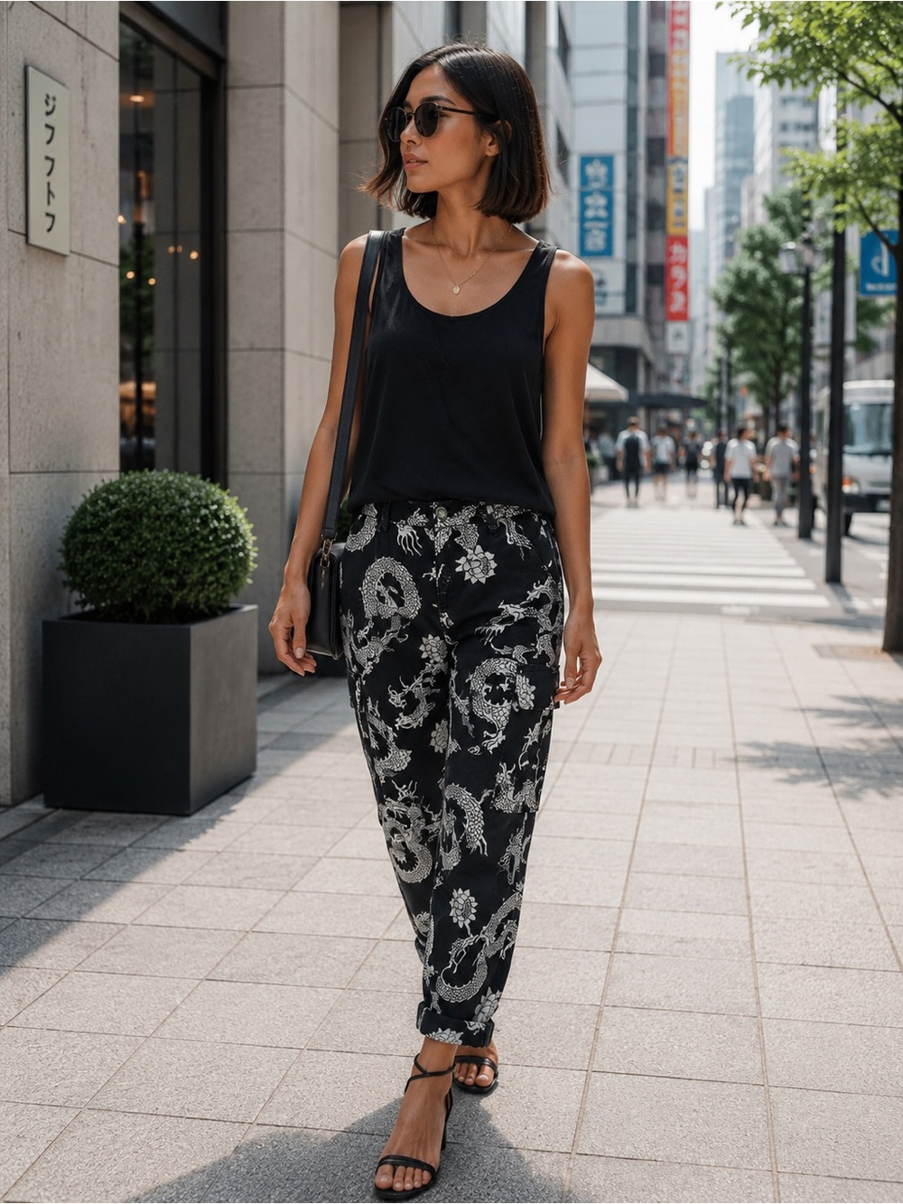 VIP Black and White Skinny Jumpsuit